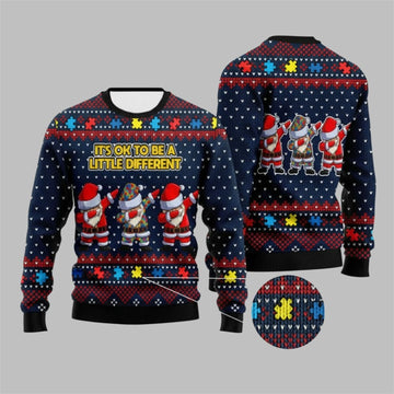 2026 Christmas It's Ok To Be A Little Different Ugly Sweater - Moonbestprint