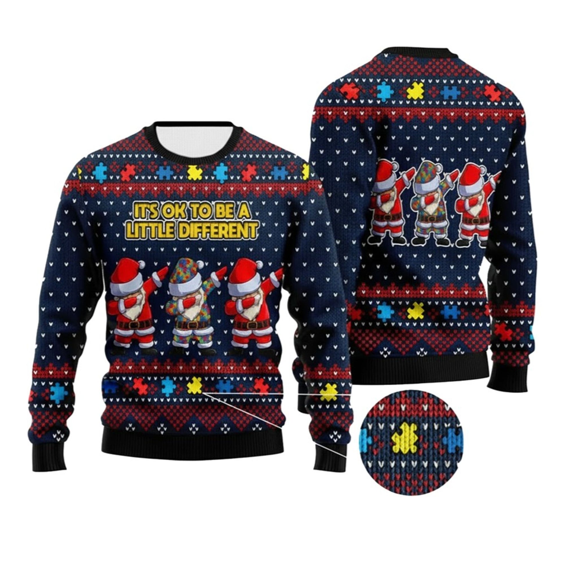 2026 Christmas It's Ok To Be A Little Different Ugly Sweater - Moonbestprint