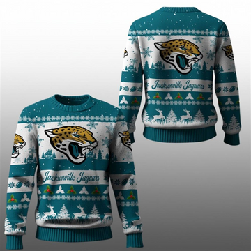 2025 Christmas Jaguars Festive Reindeer Tree Ugly Sweater – Moonbestprint