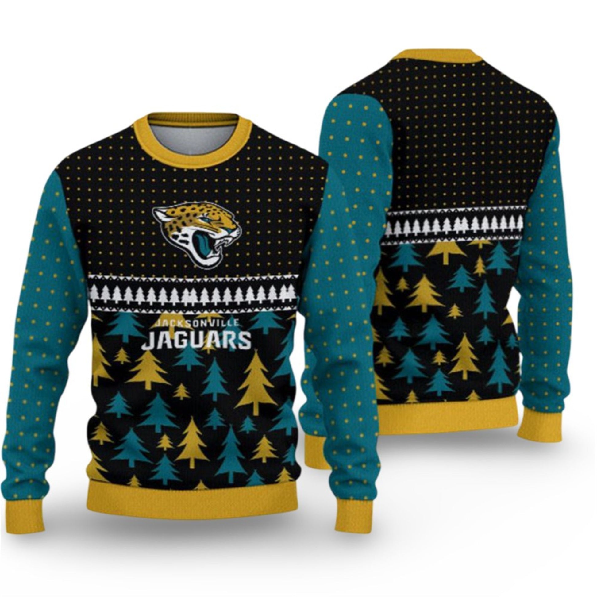 2026 Christmas Jaguars Ugly Sweater - Moonbestprint