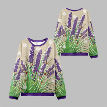 2026 Christmas Japanese Lavender Ugly Sweater - Moonbestprint