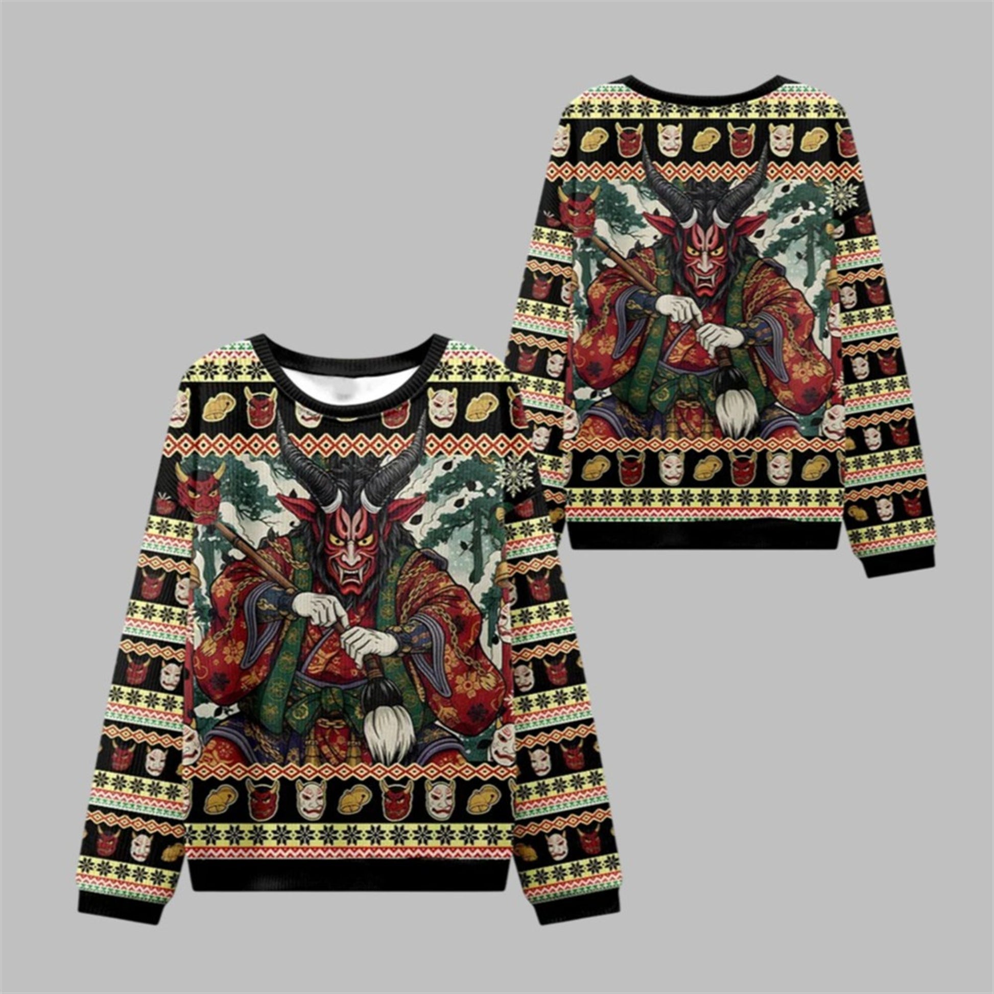 2026 Christmas Japanese Monster Ugly Sweater - Moonbestprint