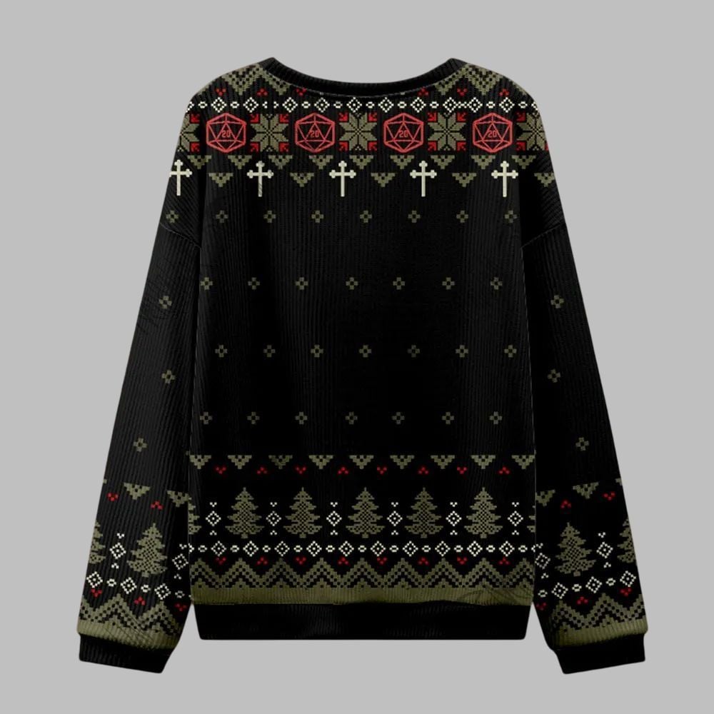 2026 Christmas Jesus Saves Everyone Else Roll for Damage Ugly Christmas Sweater - Moonbestprint