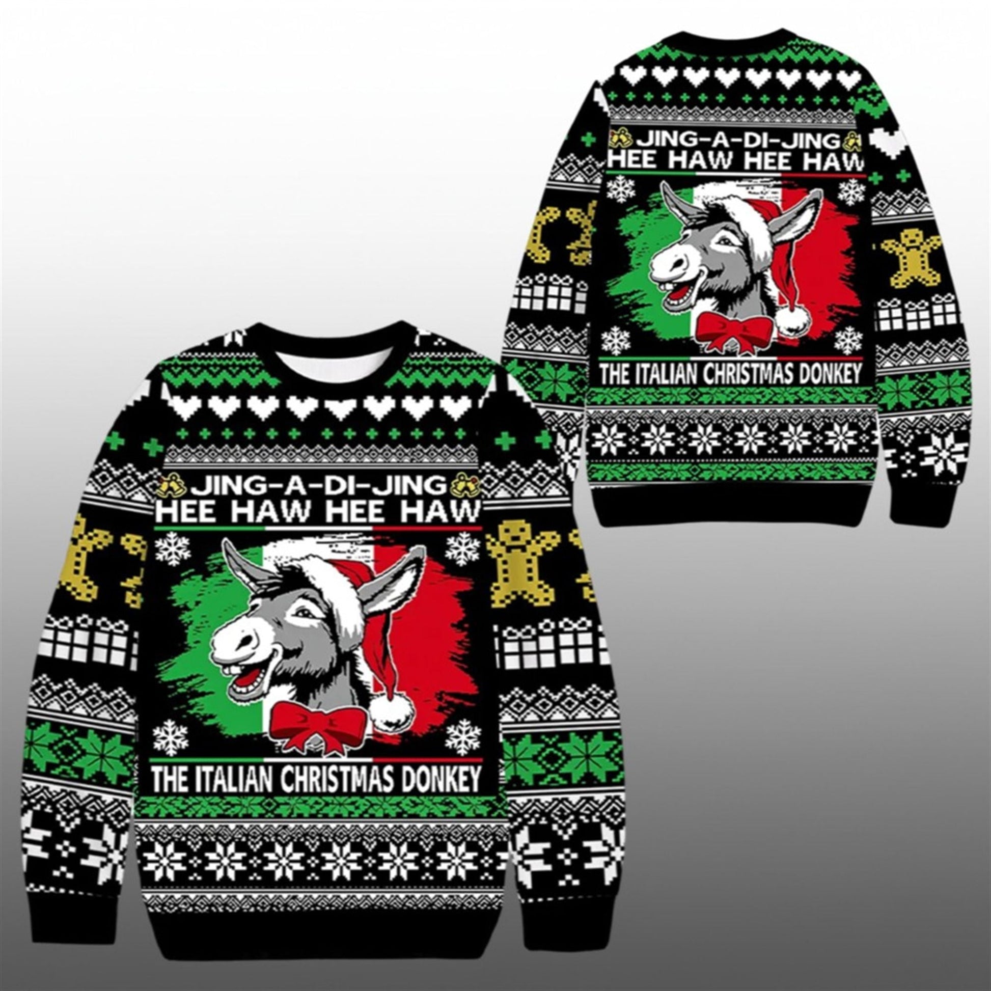 2026 Christmas Jing A Di Jing Hee Haw Ugly Sweater - Moonbestprint