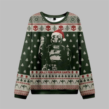 2026 Christmas Jolly for Super Earth Ugly Sweater - Moonbestprint