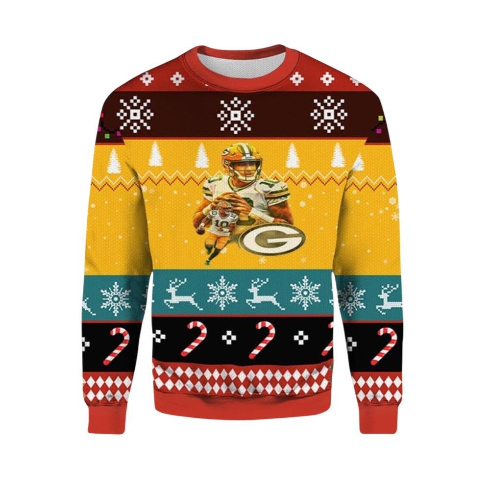 2026 Christmas Jordan Love Packers Ugly Christmas Sweater - Moonbestprint