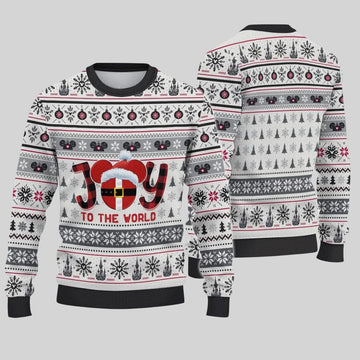 2026 Christmas Joy To The World Mouse Christmas Ugly Sweatshirt - Moonbestprint