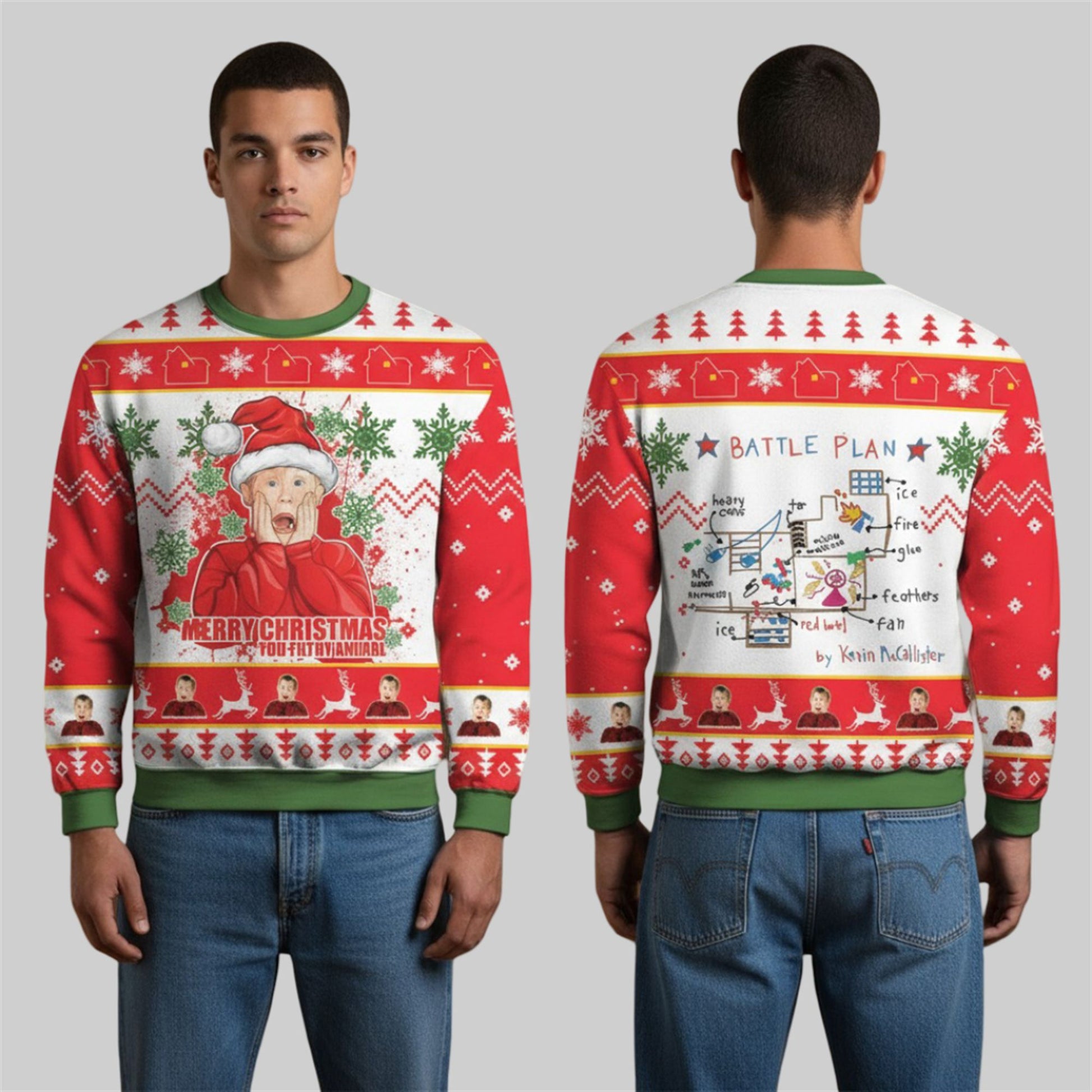 2026 Christmas Kevin McCallister Ugly Sweater - Moonbestprint
