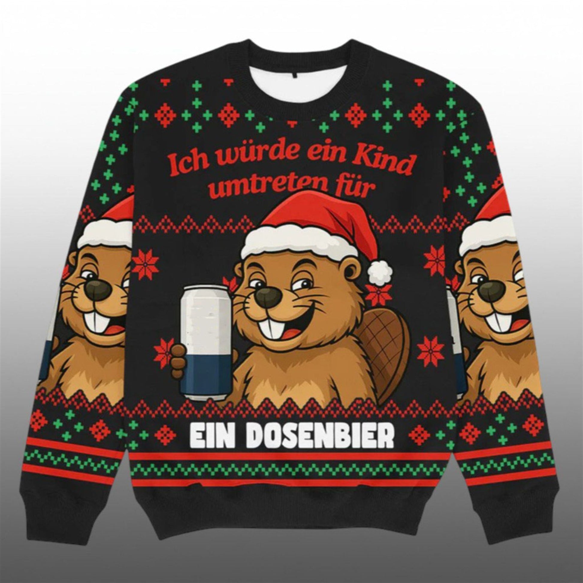 2026 Christmas Kind Umtreten Dosenbier Ugly Sweater - Moonbestprint