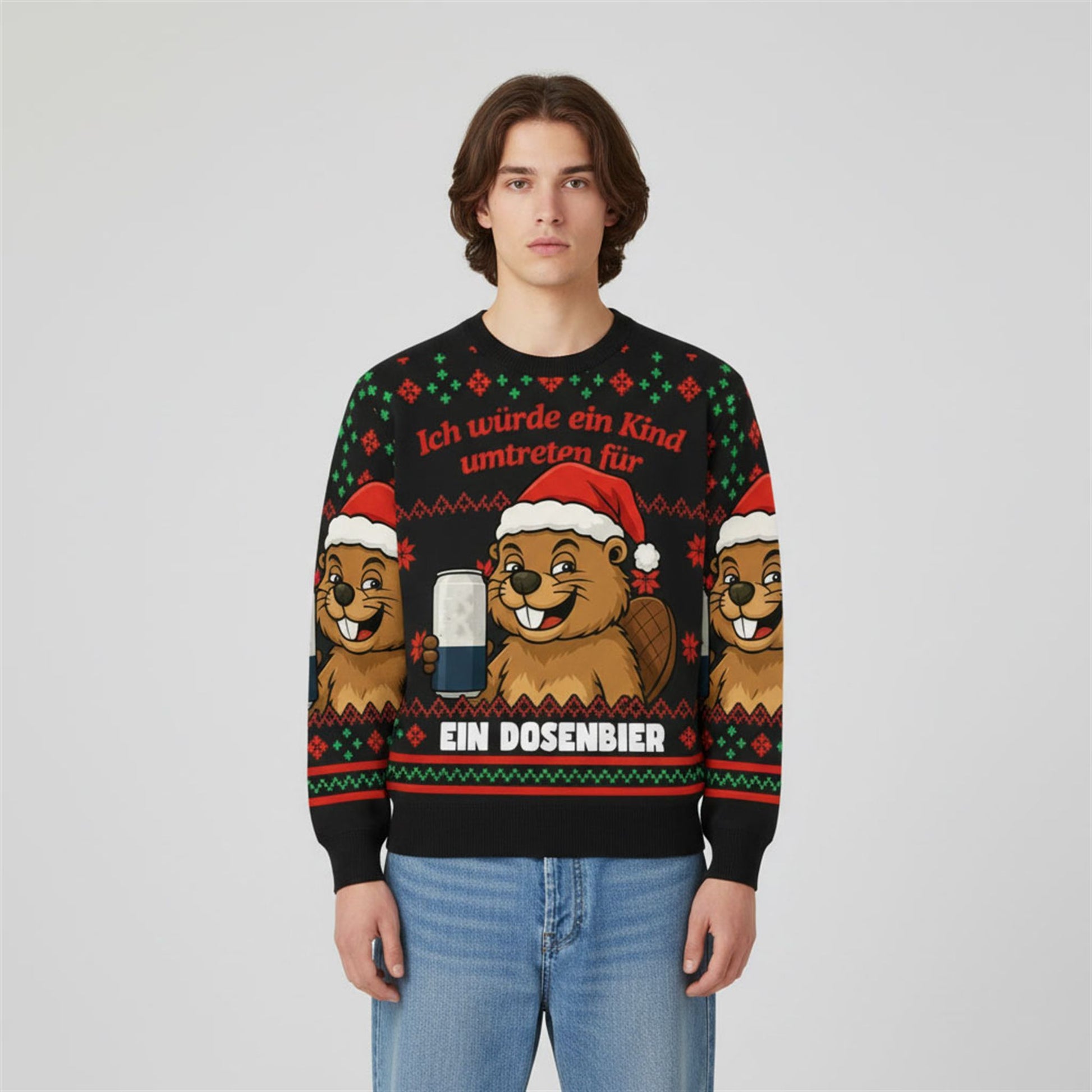 2026 Christmas Kind Umtreten Dosenbier Ugly Sweater - Moonbestprint