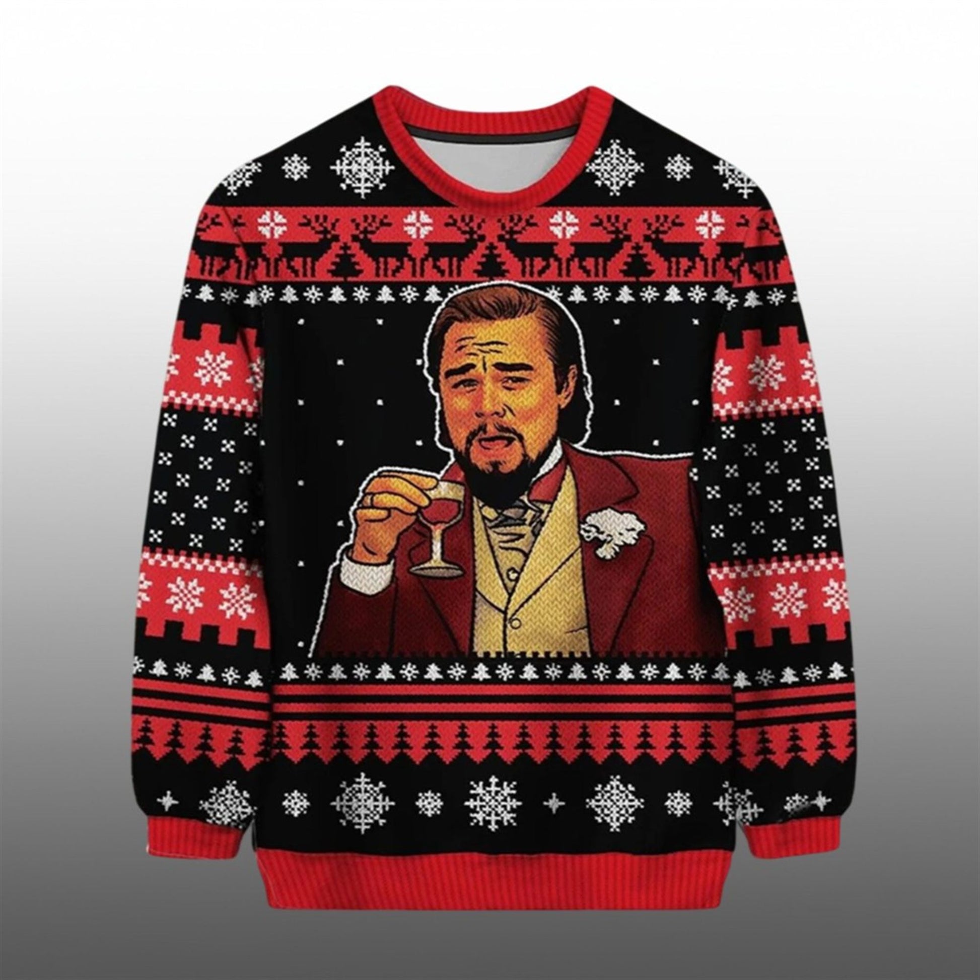 2026 Christmas Leonardo DiCaprio Meme Ugly Christmas Sweater - Moonbestprint