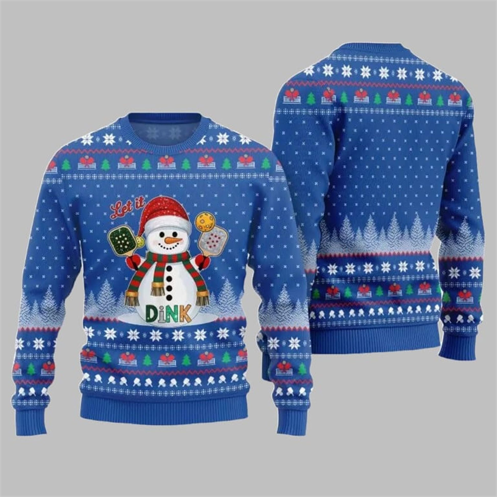 2026 Christmas Let It Dink Pickleball Ugly Sweater - Moonbestprint