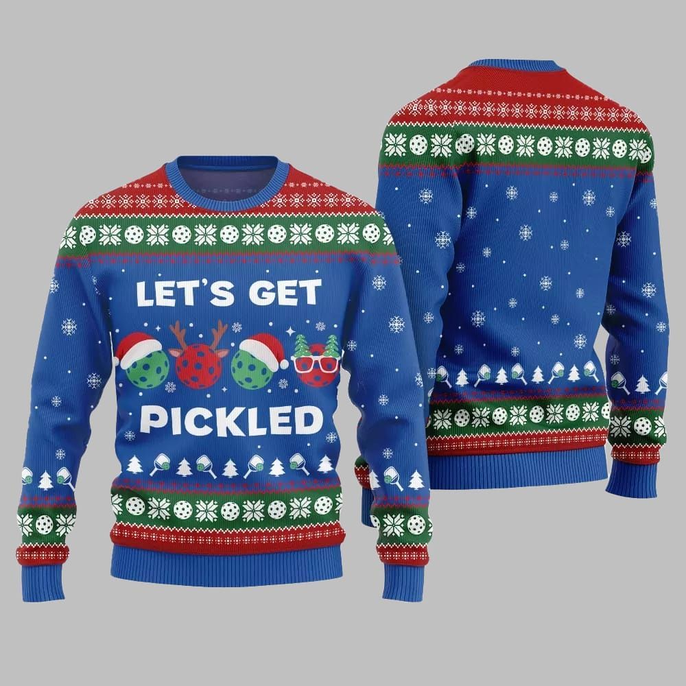 2026 Christmas Lets Get Pickled Ugly Christmas Sweater - Moonbestprint