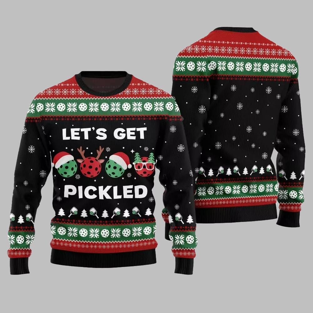 2026 Christmas Lets Get Pickled Ugly Christmas Sweater - Moonbestprint