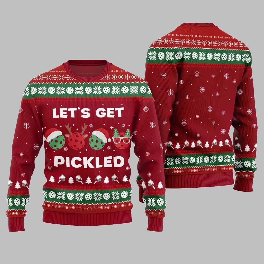 2026 Christmas Lets Get Pickled Ugly Christmas Sweater - Moonbestprint