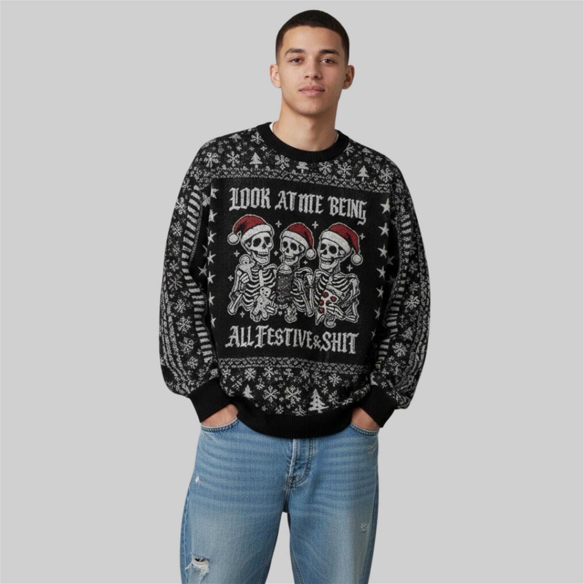 2026 Christmas Look at Me Being All Festive Shirt Ugly Sweater - Moonbestprint