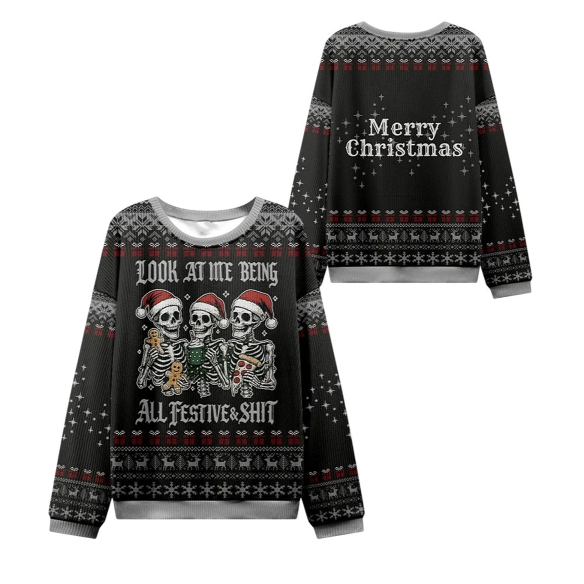 2026 Christmas Look at Me Being Festive Ugly Sweater - Moonbestprint