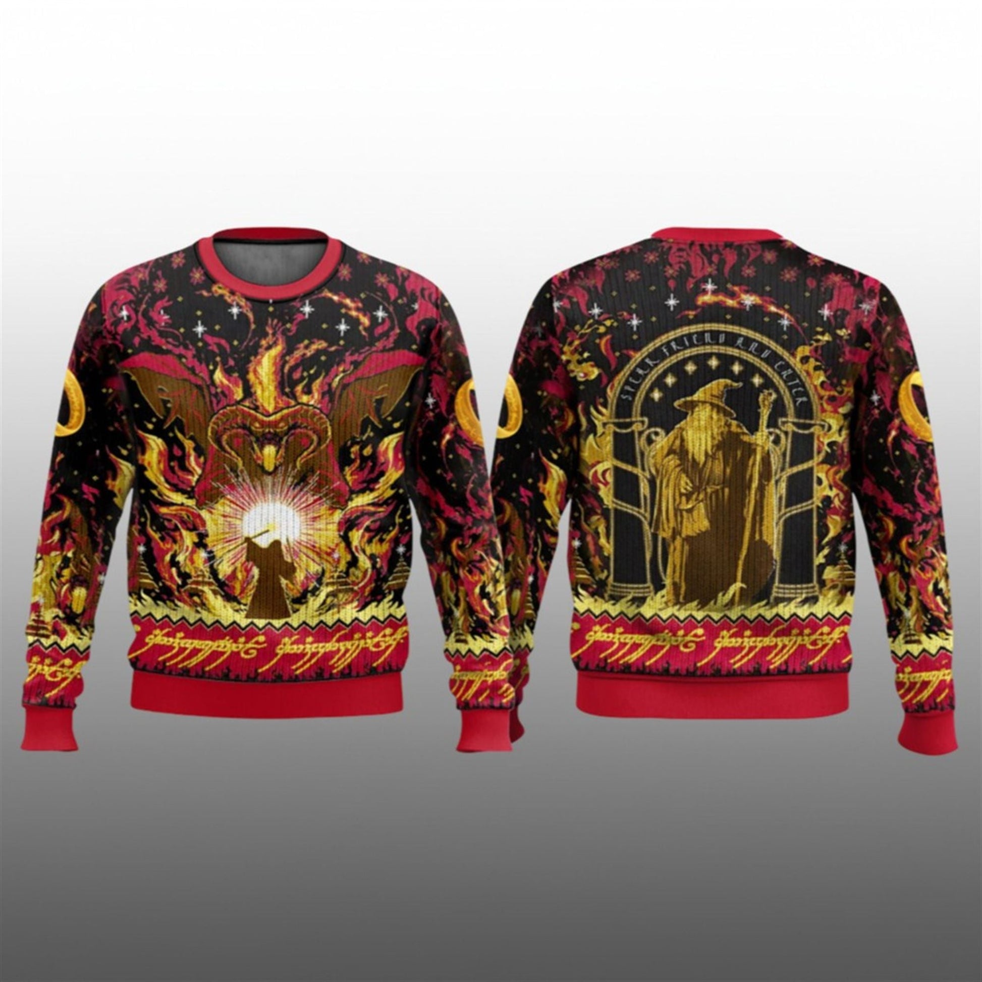 2026 Christmas Lord Of The Ring Balrog Ugly Sweater - Moonbestprint