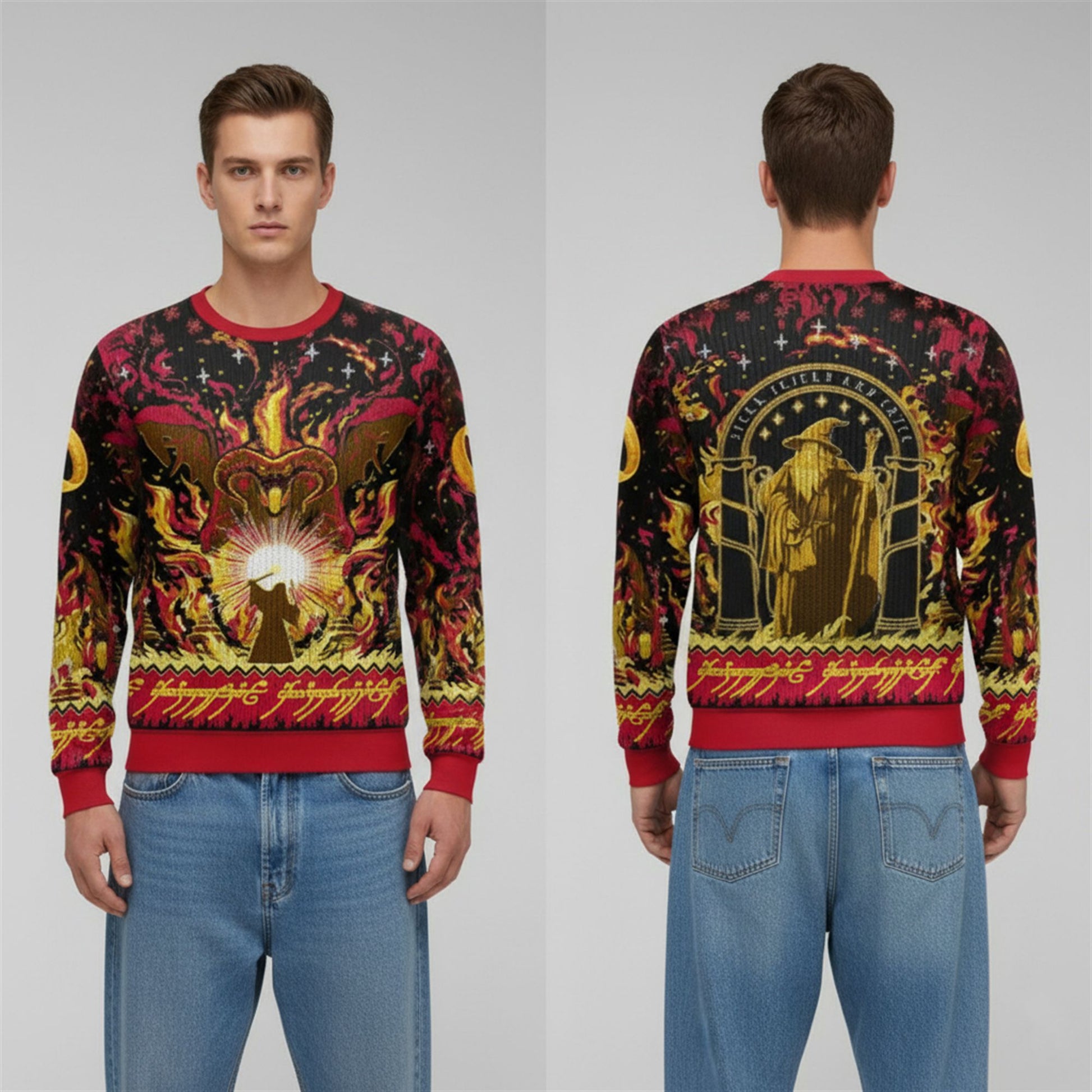 2026 Christmas Lord Of The Ring Balrog Ugly Sweater - Moonbestprint