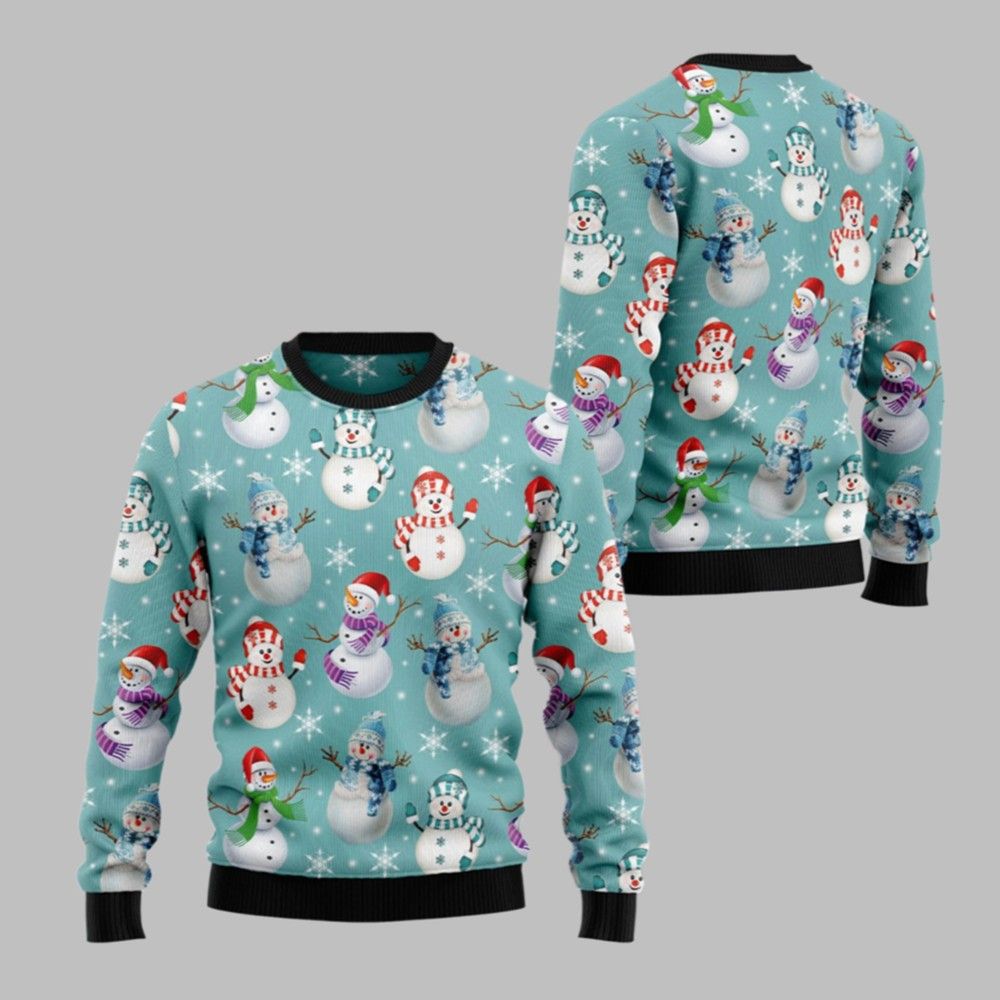 2026 Christmas Love Snowman Ugly Christmas Sweater - Moonbestprint