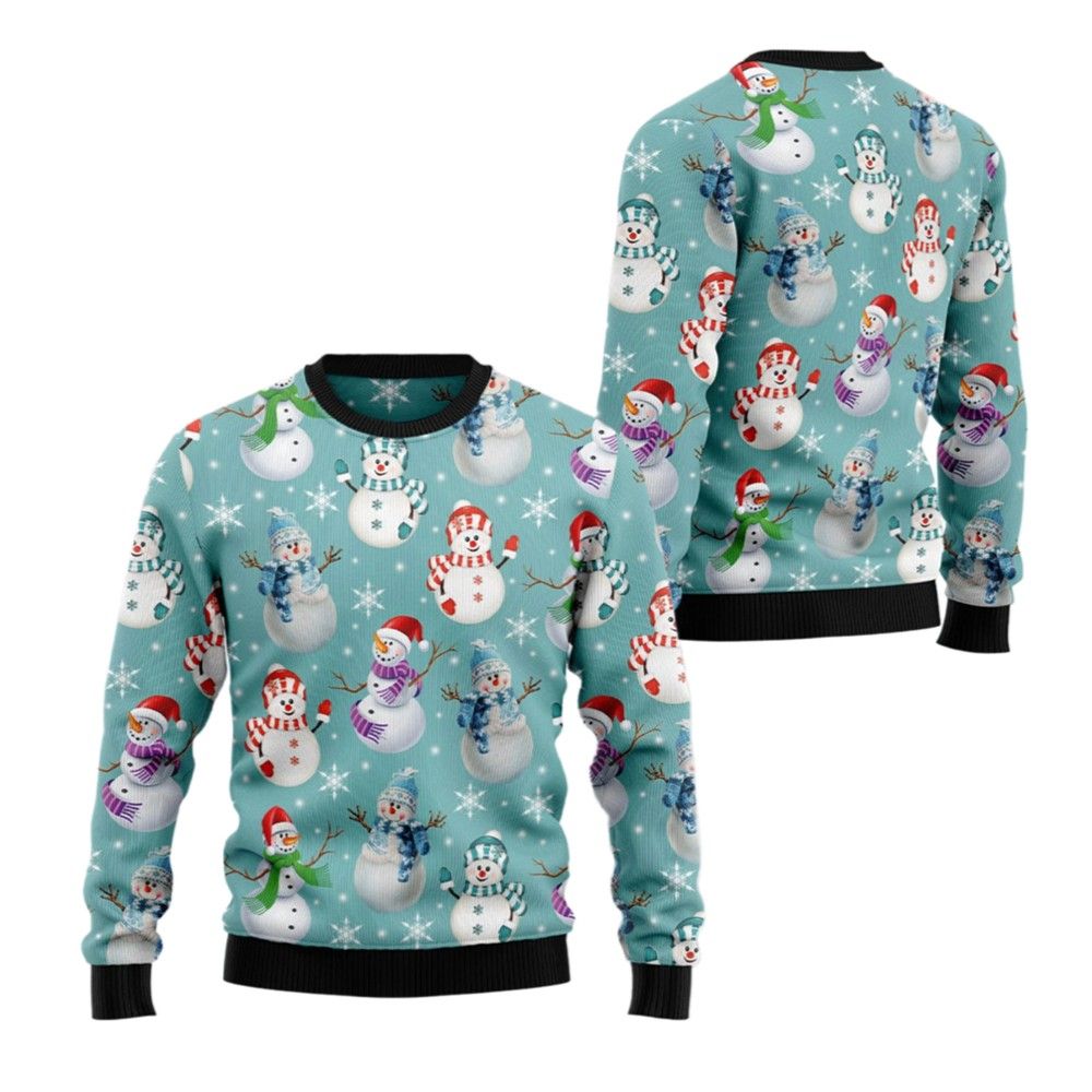 2026 Christmas Love Snowman Ugly Christmas Sweater - Moonbestprint