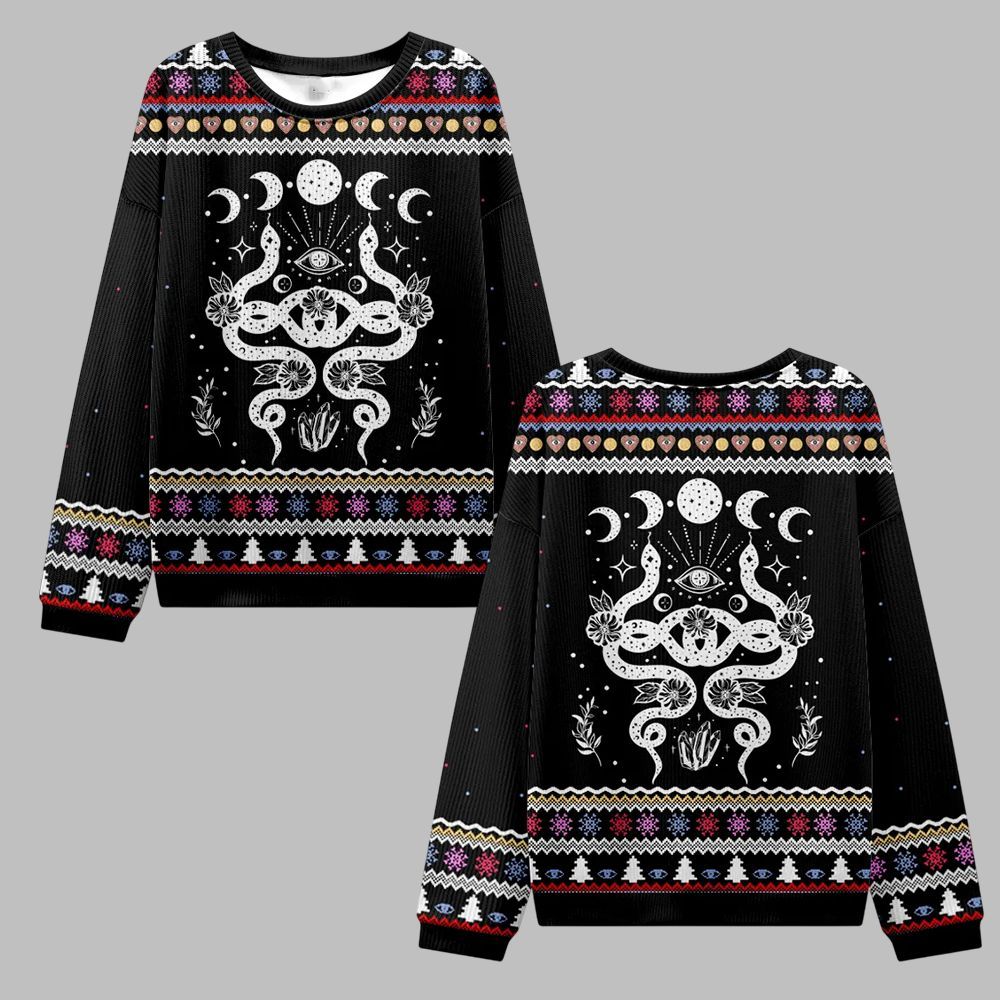 2026 Christmas Lunar Serpent Alchemy Ugly Christmas Sweater - Moonbestprint