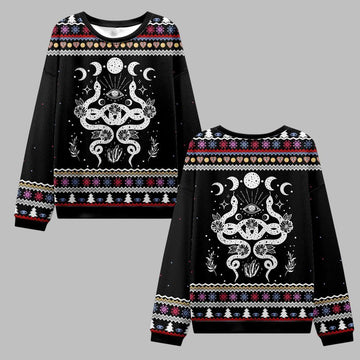 2026 Christmas Lunar Serpent Alchemy Ugly Christmas Sweater - Moonbestprint