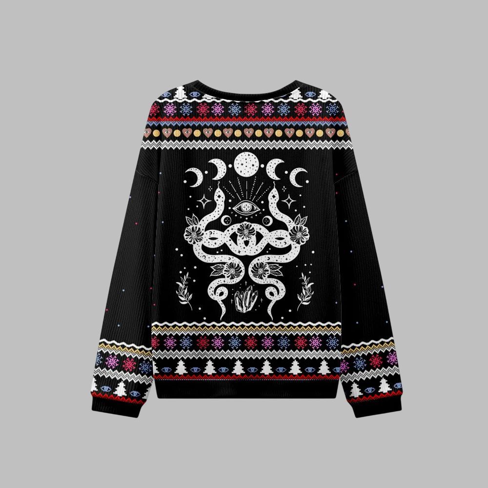 2026 Christmas Lunar Serpent Alchemy Ugly Christmas Sweater - Moonbestprint