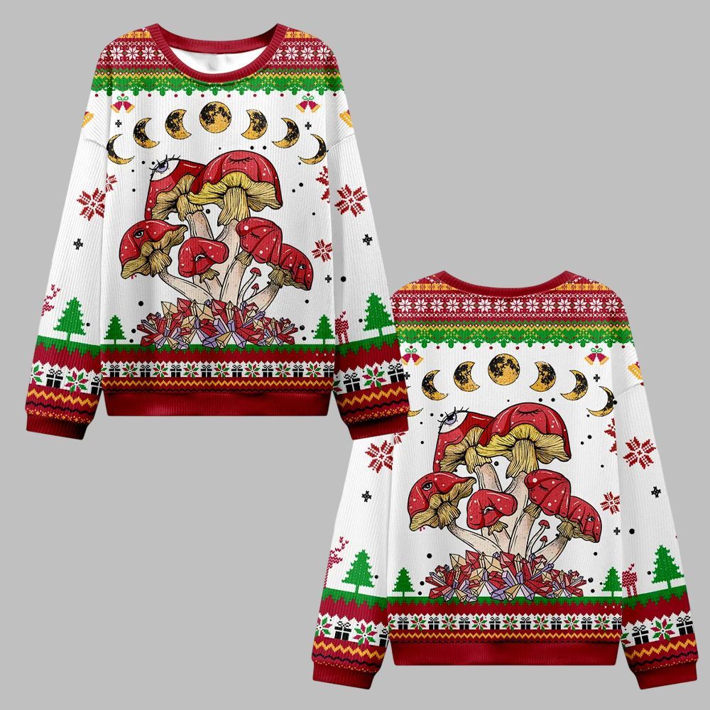 2026 Christmas Magic Mushroom Ugly Christmas Sweater - Moonbestprint