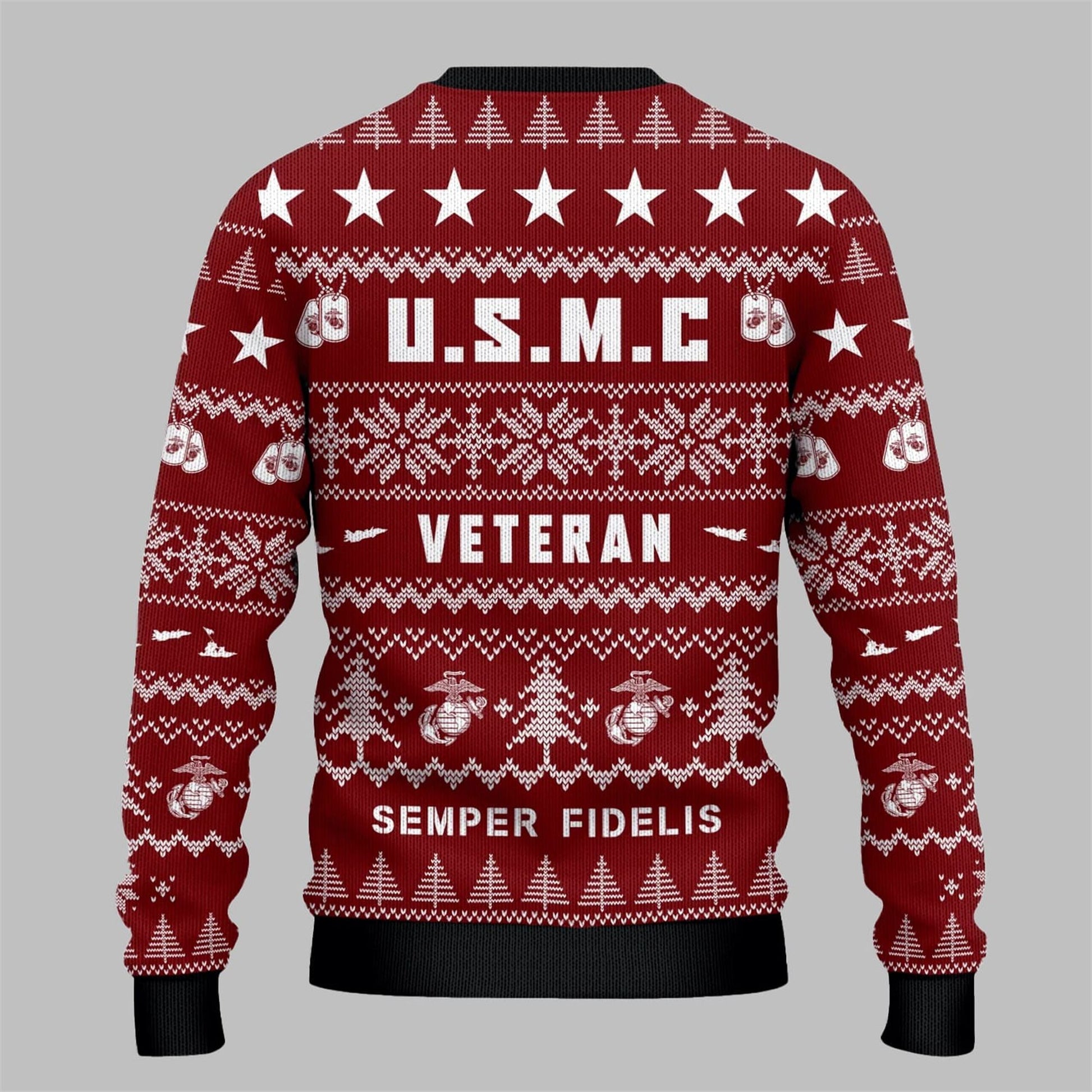 2026 Christmas Marine Corps Semper Fidelis Ugly Sweater - Moonbestprint