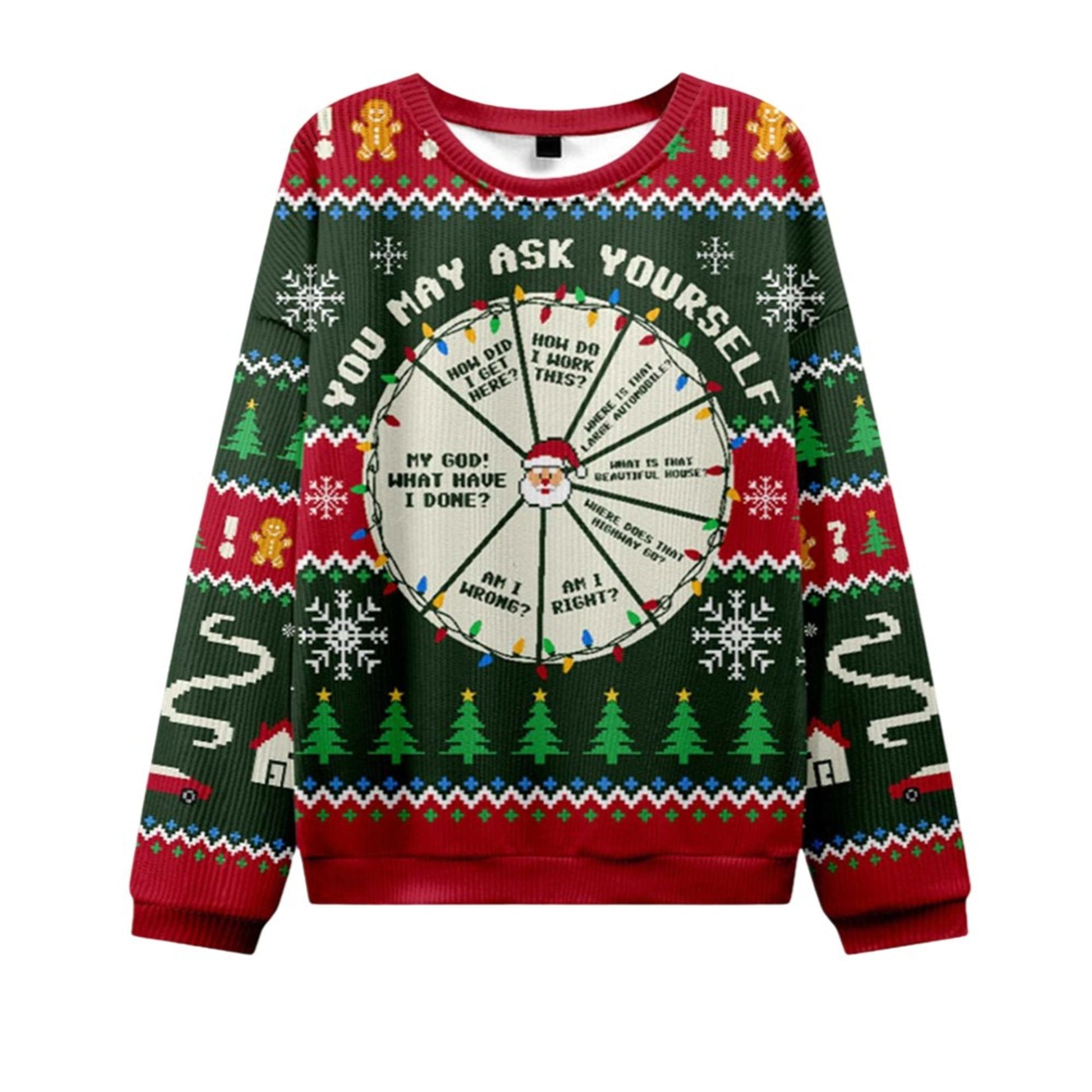 2026 Christmas May Ask Yourself Ugly Sweater - Moonbestprint