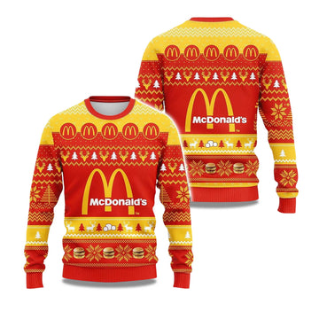 2026 Christmas McDonald's Ugly Sweater Moonbestprint