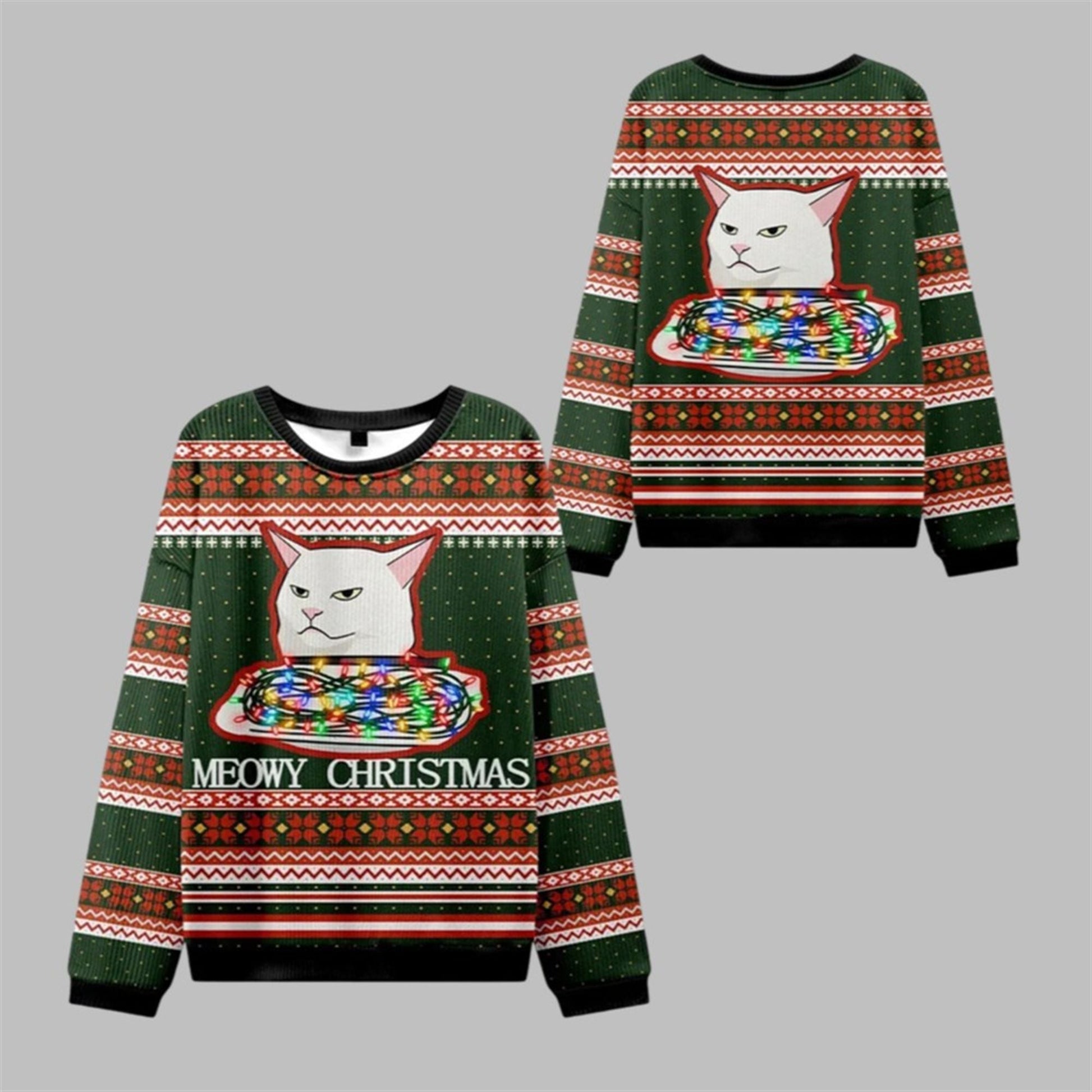 2026 Christmas Meowy Christmas Ugly Sweater - Moonbestprint
