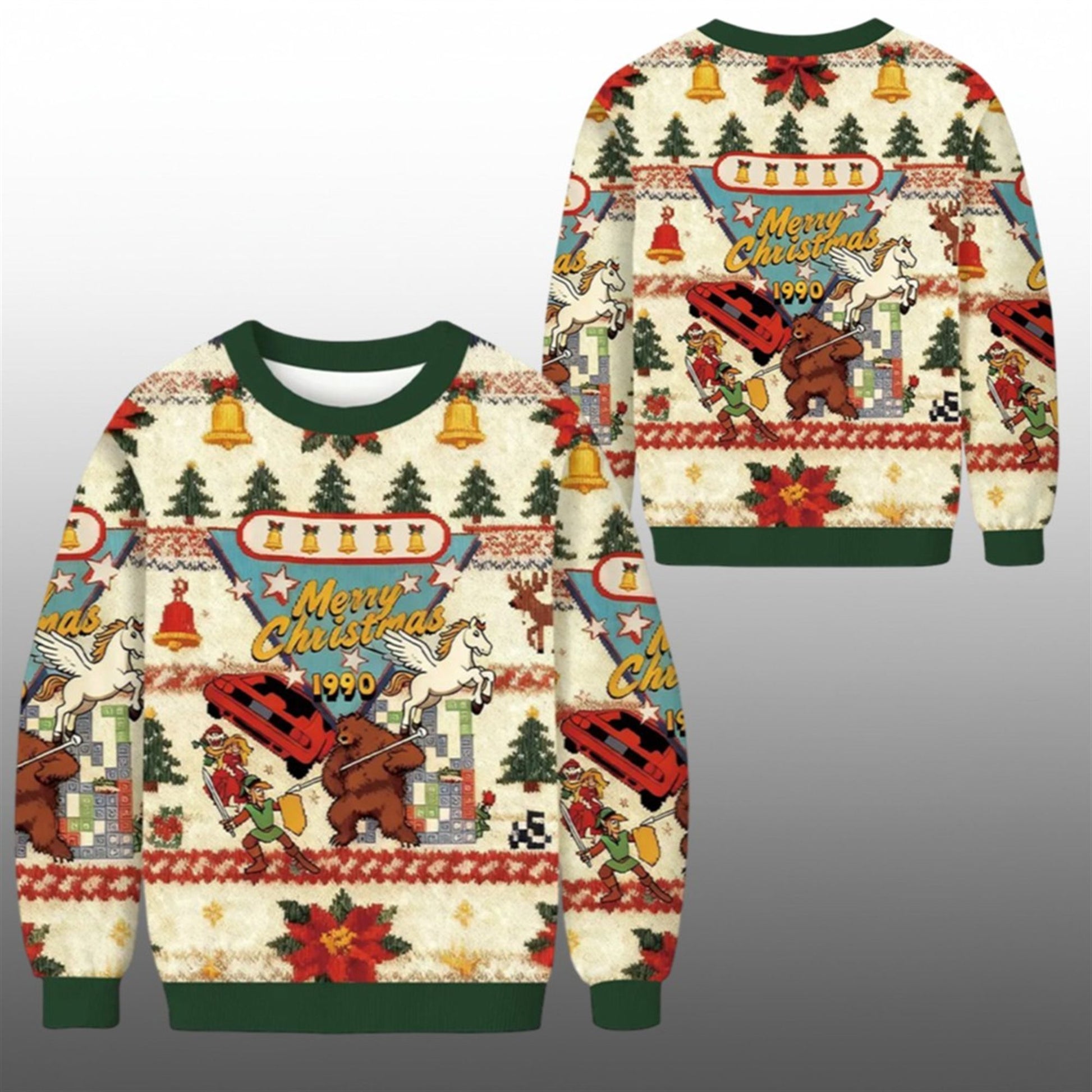 2026 Christmas Merry Christmas 1990 Ugly Sweater - Moonbestprint