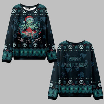 2026 Christmas Merry Cthulhumas Ugly Christmas Sweater - Moonbestprint