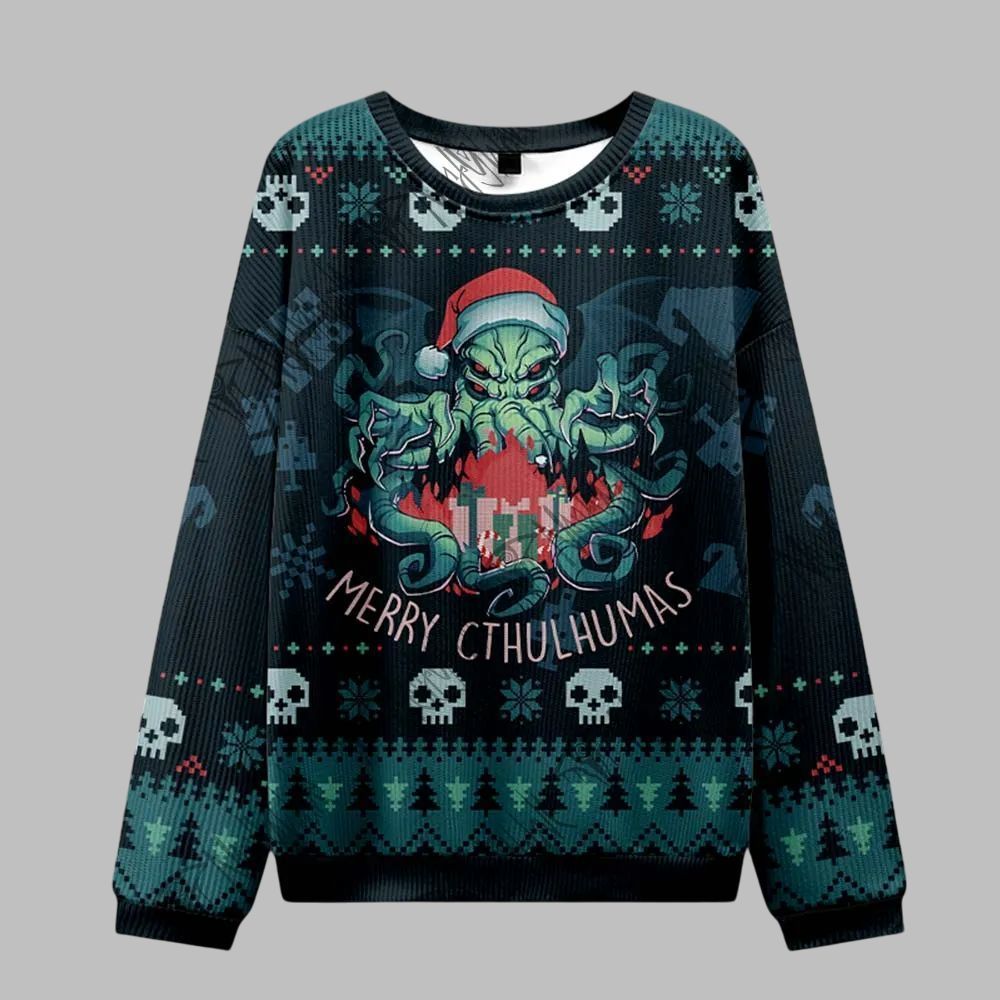 2026 Christmas Merry Cthulhumas Ugly Christmas Sweater - Moonbestprint