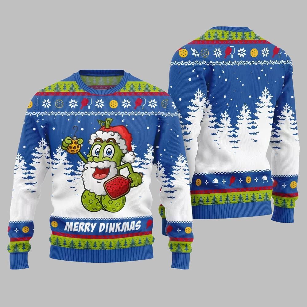 2026 Christmas Merry Dinkmas Pickleball Ugly Christmas Sweater - Moonbestprint