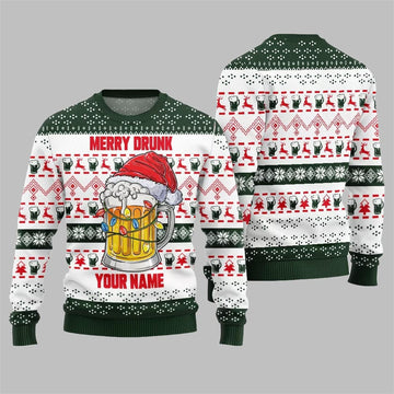 2026 Christmas Merry Drunk Ugly Christmas Sweater - Moonbestprint