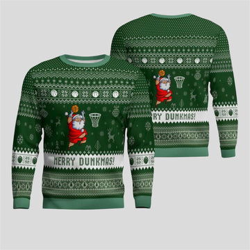 2026 Christmas Merry Dunkmas Basketball Ugly Sweater - Moonbestprint