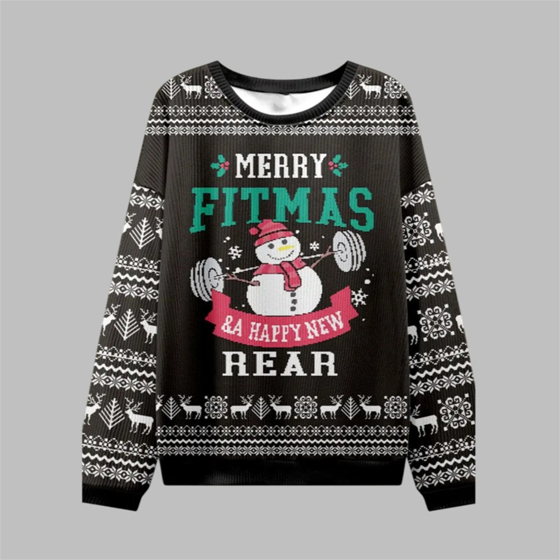 2026 Christmas Merry Fitmas Rear Ugly Sweater - Moonbestprint