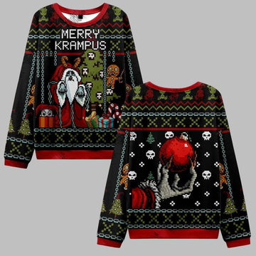2026 Christmas Merry Krampus Ugly Christmas Sweater - Moonbestprint