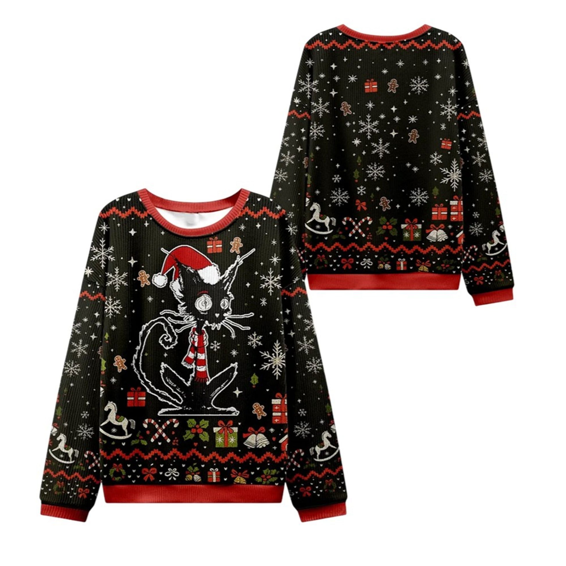 2026 Christmas Messy Cat Ugly Christmas Sweater - Moonbestprint