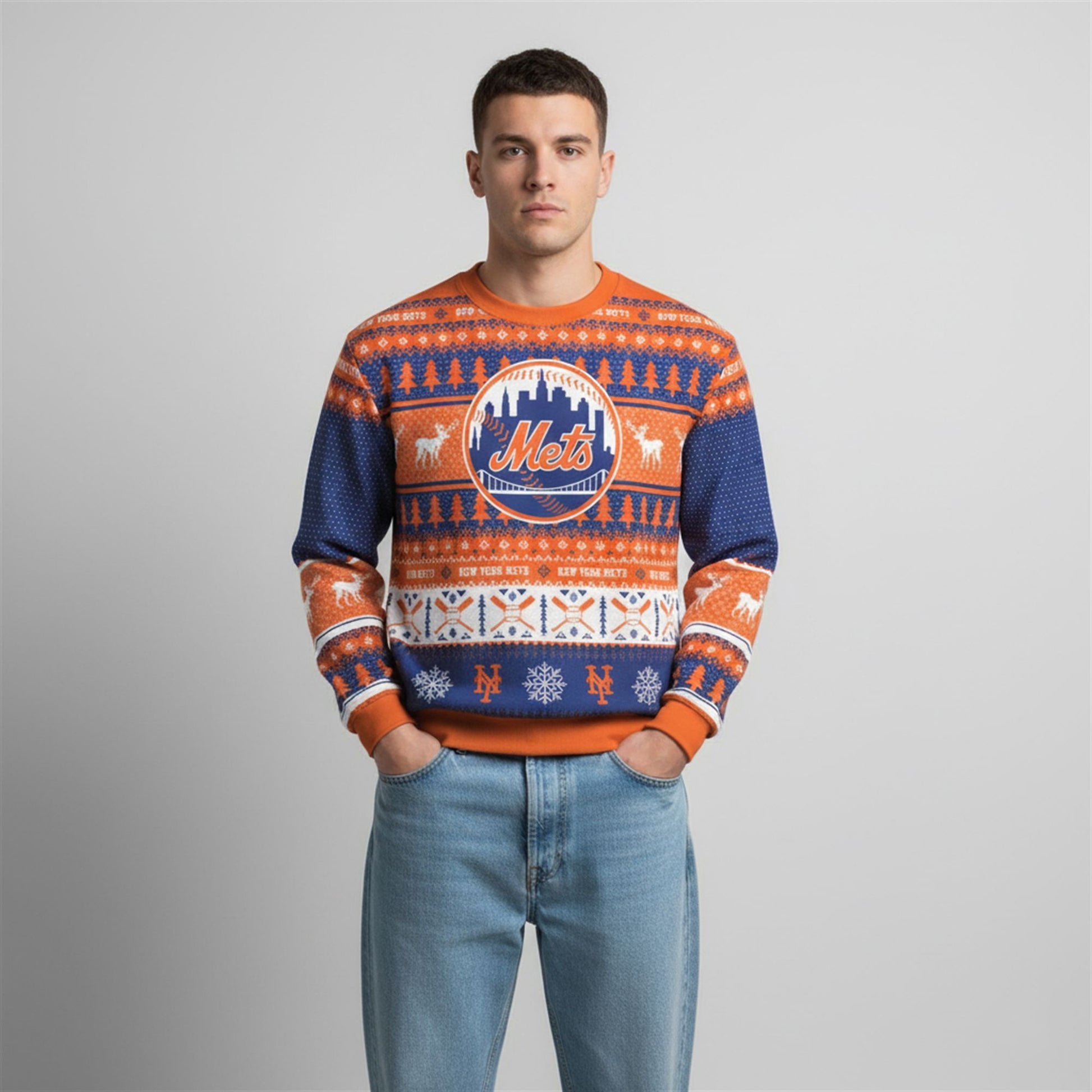 2026 Christmas Mets Baseball Ugly Sweater - Moonbestprint