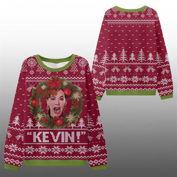 2026 Christmas Mom Scream Home Alone Ugly Sweater - Moonbestprint