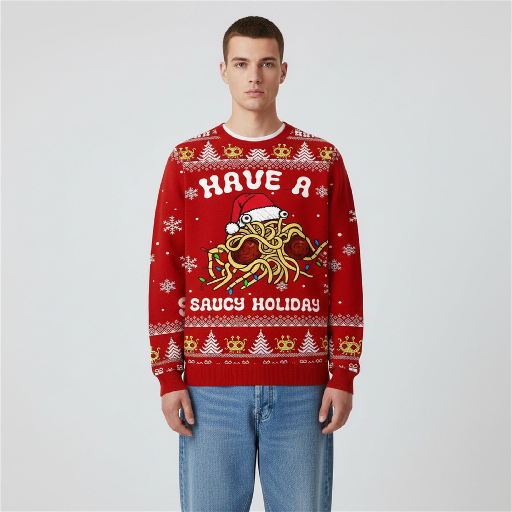 2026 Christmas Monster Have A Saucy Holiday Ugly Sweater - Moonbestprint