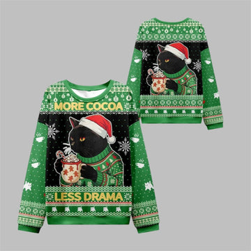 2026 Christmas More Cocoa Less Drama Ugly Sweater - Moonbestprint