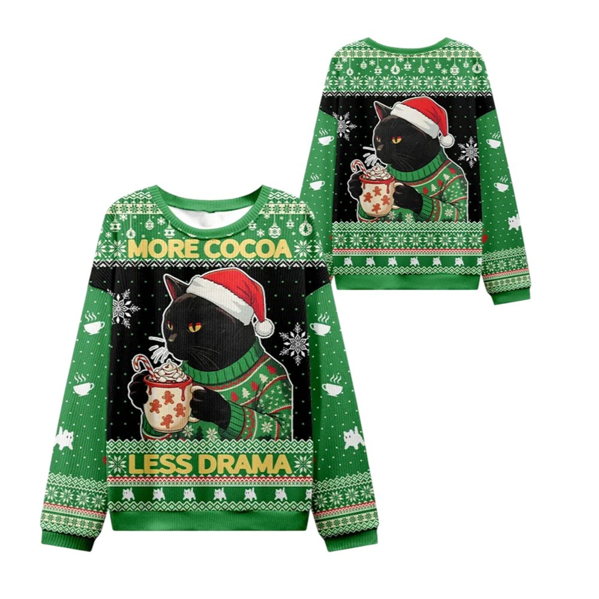 2026 Christmas More Cocoa Less Drama Ugly Sweater - Moonbestprint