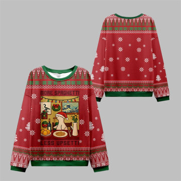 2026 Christmas Spaghetti Less Upsetti Ugly Sweater - Moonbestprint