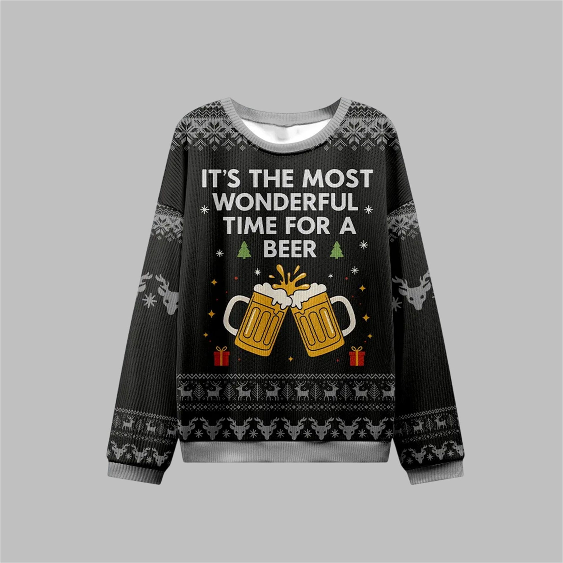 2026 Christmas Most Wonderful Beer Time Ugly Sweater - Moonbestprint