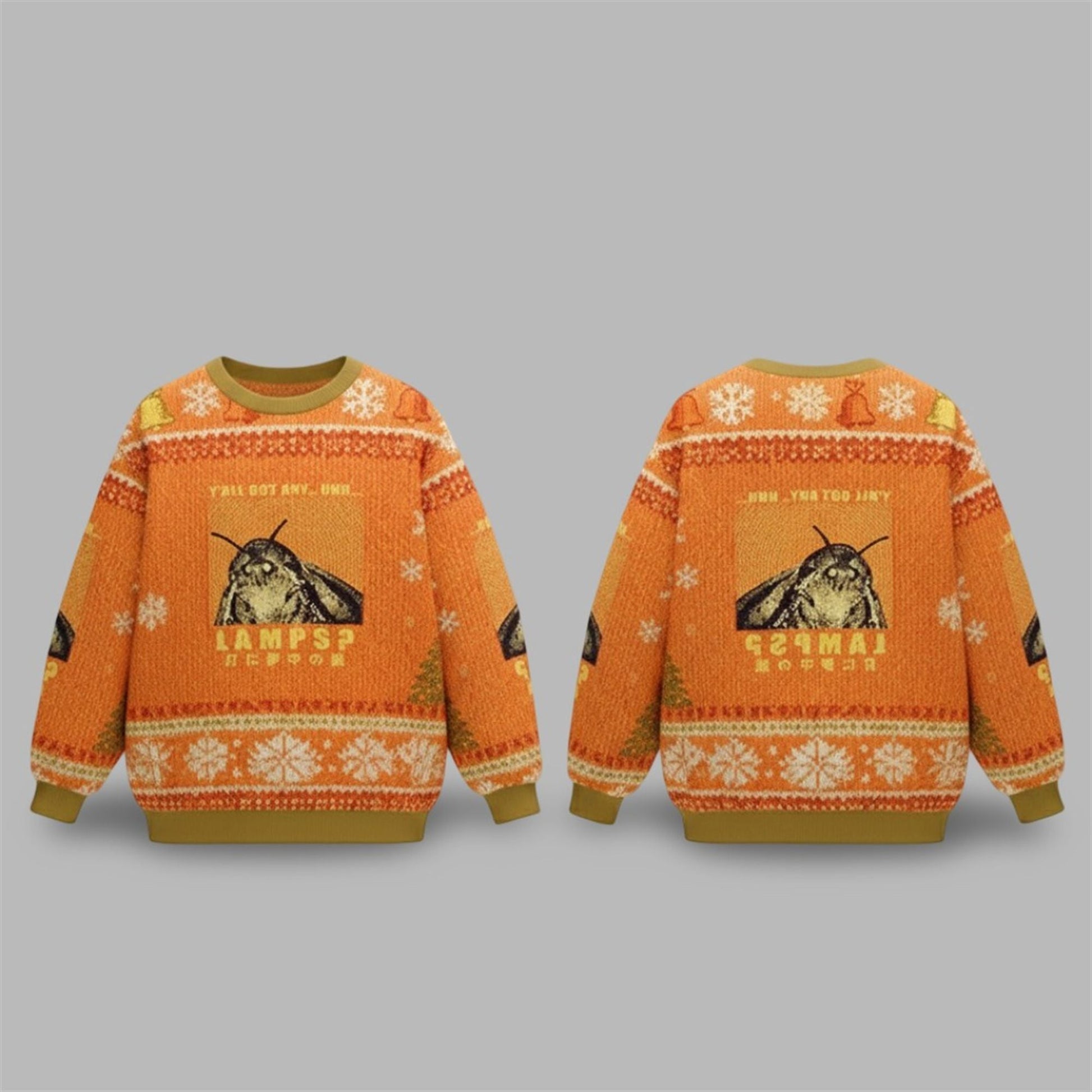 2026 Christmas Moth Obsessed With The Light Ugly Sweater - Moonbestprint